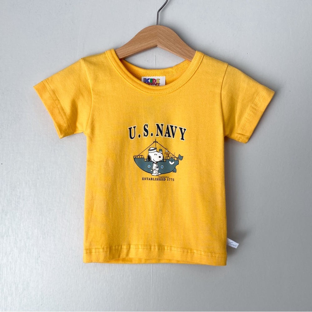 NWT U.S. Navy Snoopy Short Sleeve Tee Yellow 24M